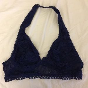 Never Worn VS Navy Blue Lace Bralette